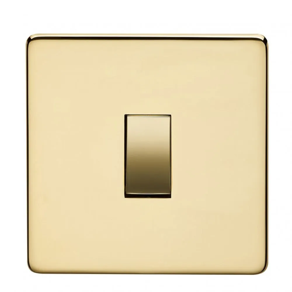 Crabtree Platinum 7011-PB 1 Gang 20A Double Pole Switch Brass