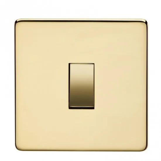 Crabtree Platinum 7170-PB 1 Gang Switch Brass