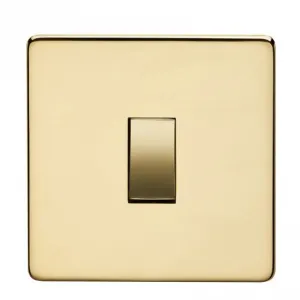 Crabtree Platinum 7170-PB 1 Gang Switch Brass