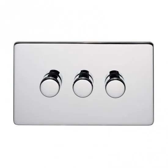 Crabtree Platinum 7250-D3-HPC 3 Gang Dimmer Highly Polished Chrome