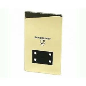 Crabtree Platinum 7411-PB Shaver Socket Platinum Brass