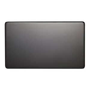Crabtree Platinum 7777-BKN 2 Gang Blank Plate Black Nickel