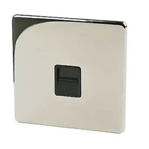 Crabtree Platinum 7784-BKN Telephone Socket Master Black Nickel