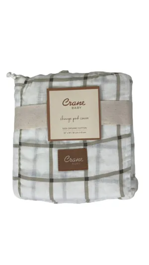 Crane Baby Change Pad Cover, Avery Organic Cotton Check