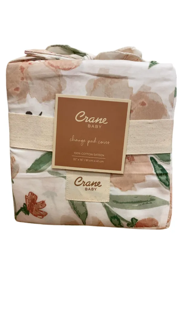 Crane Baby Change Pad Cover, Flowers