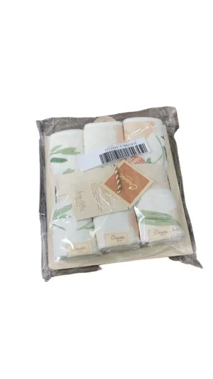Crane Baby Cotton Muslin Burp Cloth Set, Parker