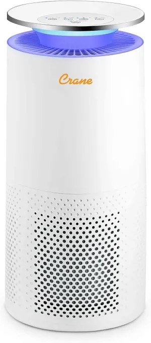Crane True HEPA Tower Air Purifier with UV Light