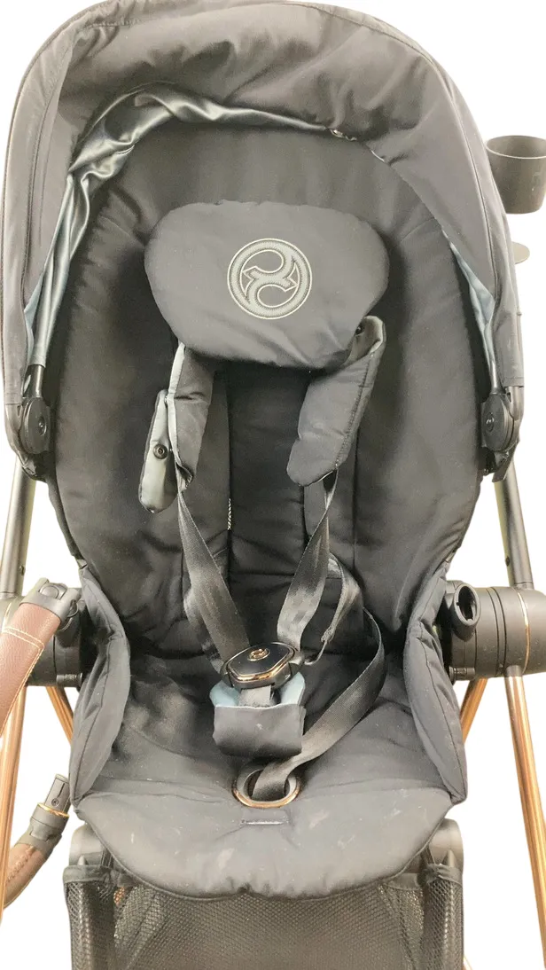 Cybex MIOS Stroller, 2021, Deep Black, Rose Gold