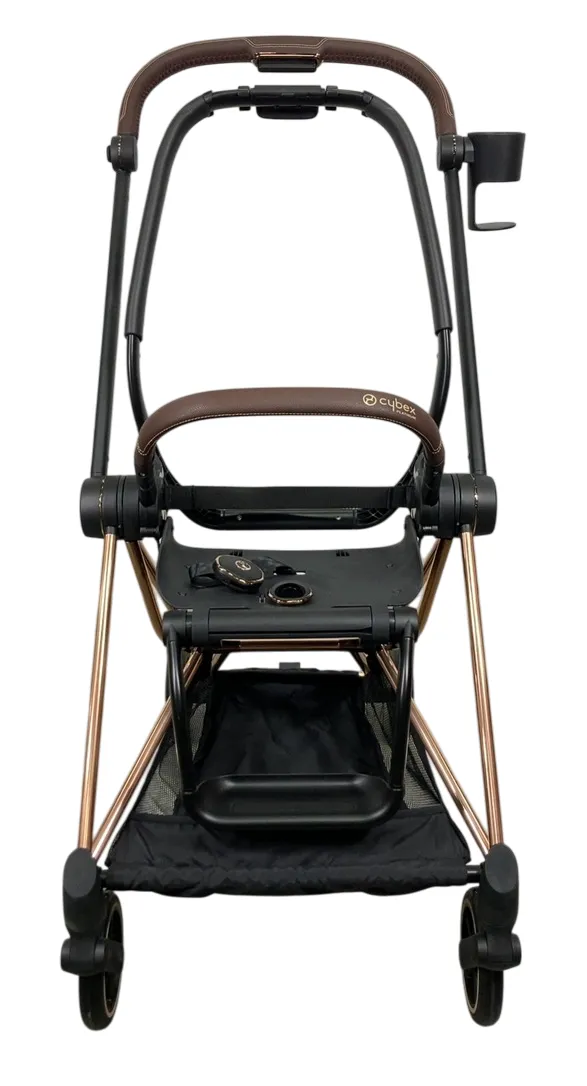 Cybex Mios3 Stroller Frame, 2024, Rose Gold/Brown