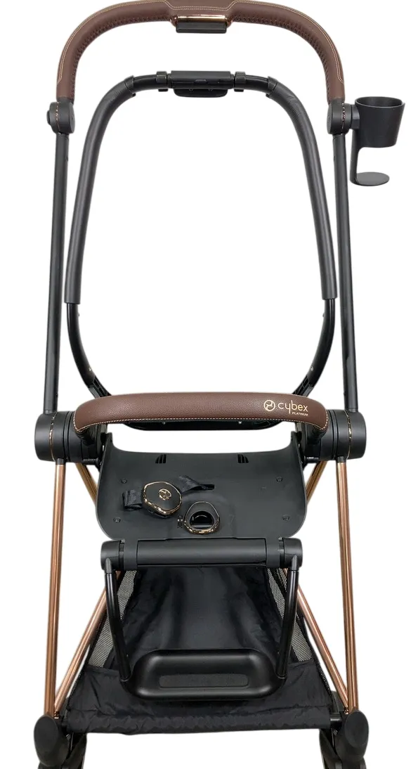 Cybex Mios3 Stroller Frame, 2024, Rose Gold/Brown