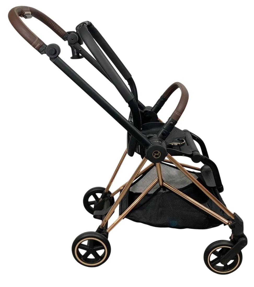 Cybex Mios3 Stroller Frame, 2024, Rose Gold/Brown