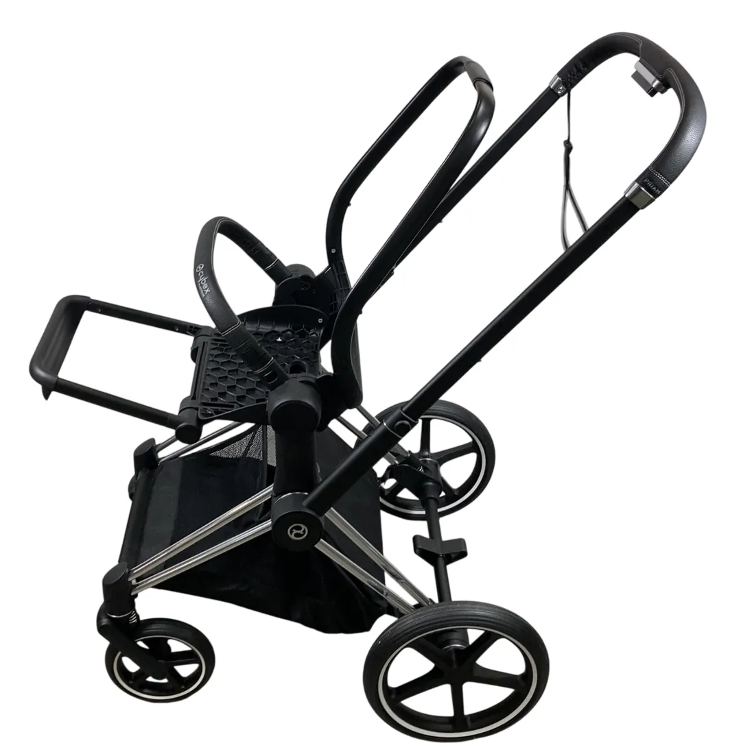 Cybex PRIAM Stroller Frame And Seat, 2019, Chrome/Black