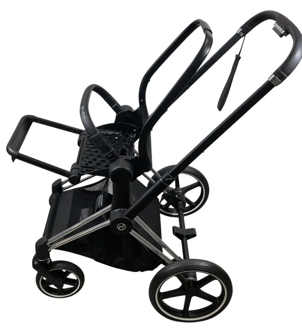 Cybex PRIAM Stroller Frame And Seat, 2019, Chrome/Black
