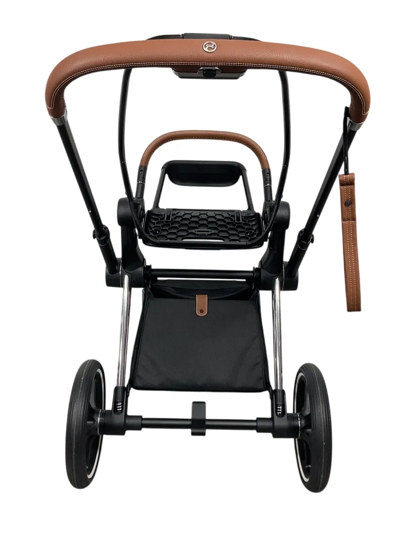 Cybex PRIAM Stroller Frame And Seat, 2019, Chrome/Brown