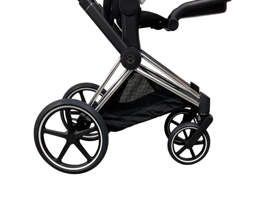 Cybex PRIAM Stroller Frame And Seat, 2022, Chrome/Black
