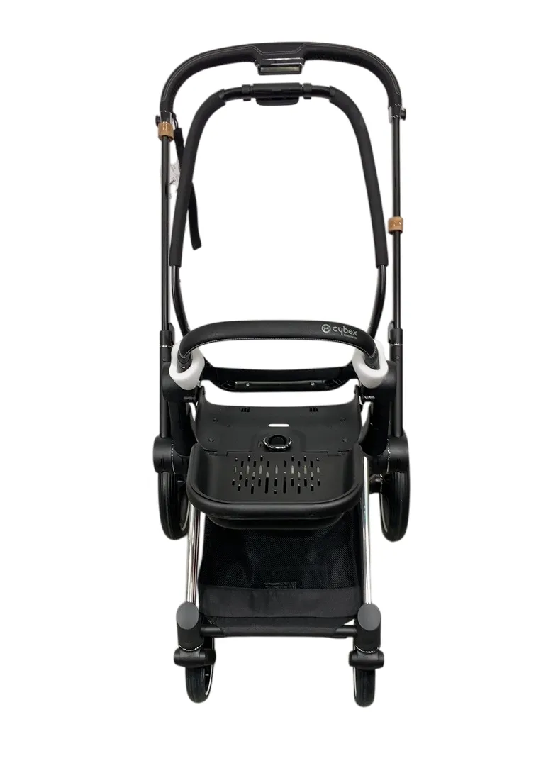 Cybex PRIAM Stroller Frame And Seat, 2022, Chrome/Black