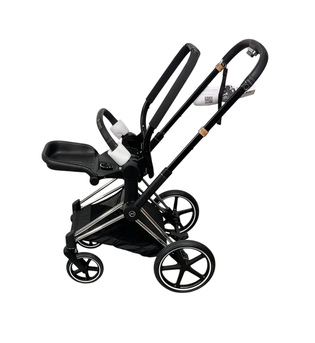 Cybex PRIAM Stroller Frame And Seat, 2022, Chrome/Black