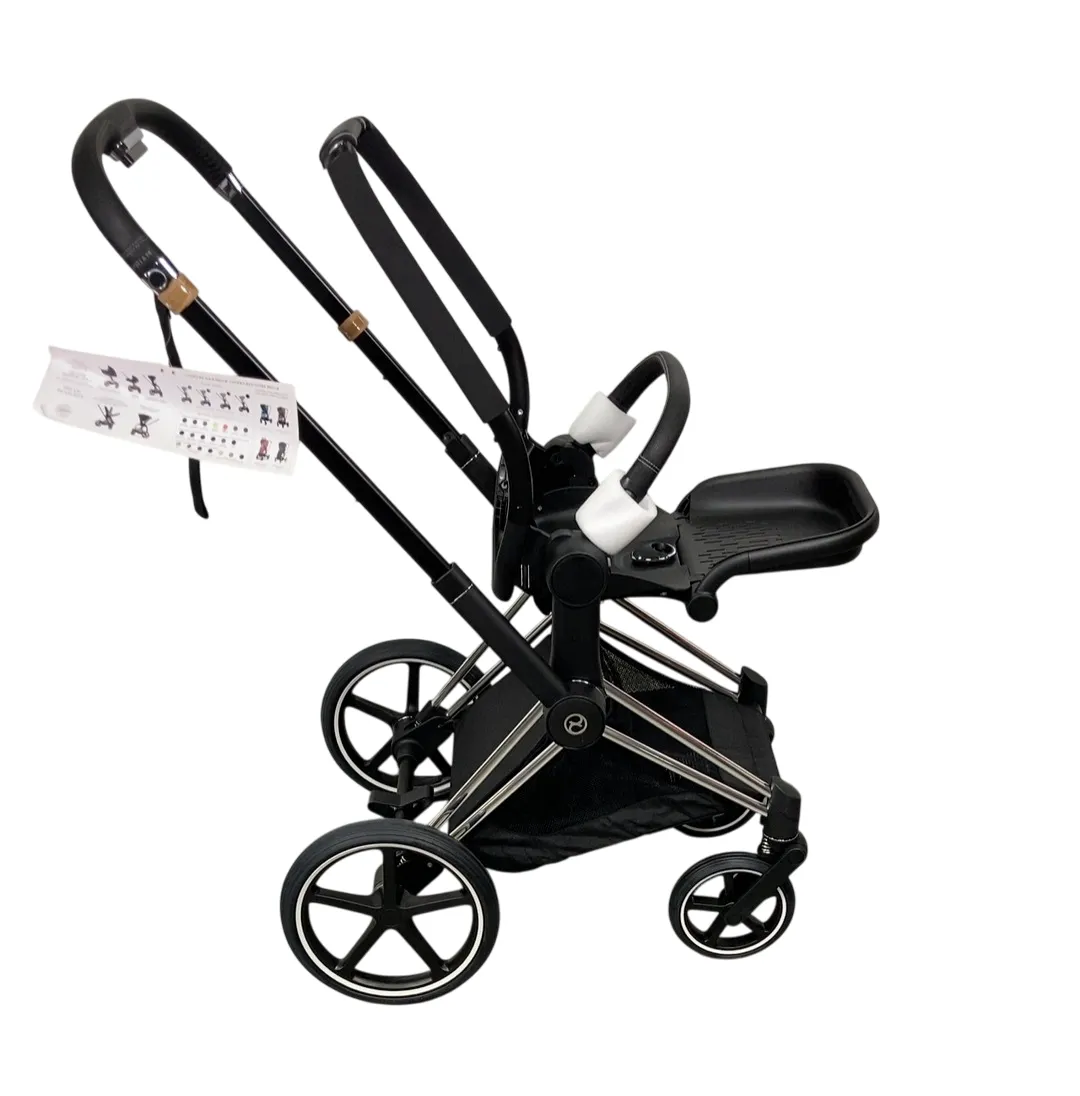 Cybex PRIAM Stroller Frame And Seat, 2022, Chrome/Black