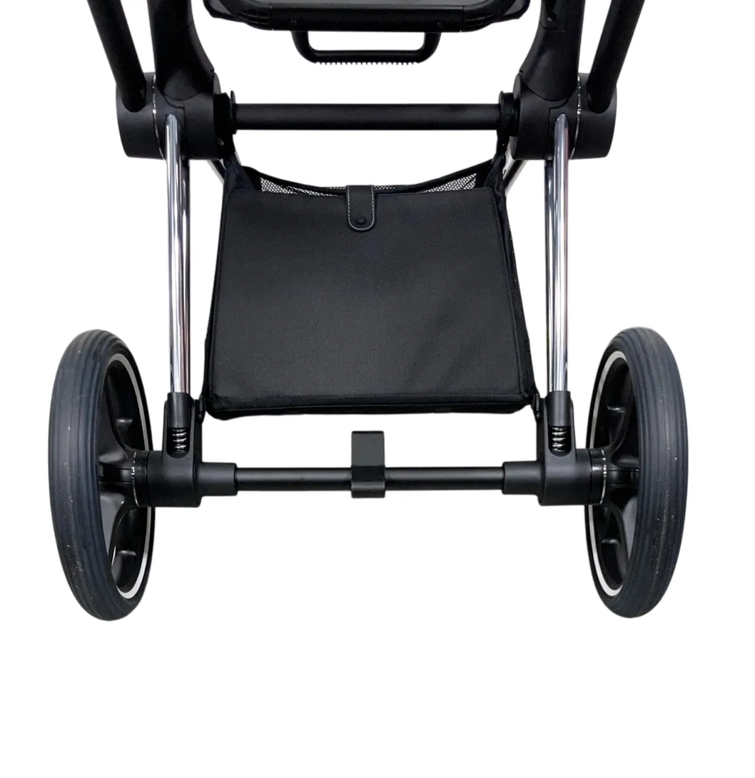 Cybex PRIAM Stroller Frame And Seat, 2022, Chrome/Black