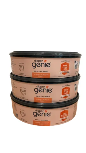 Diaper Genie Refill Bags, Clean Laundry Scent, 3pk of 270