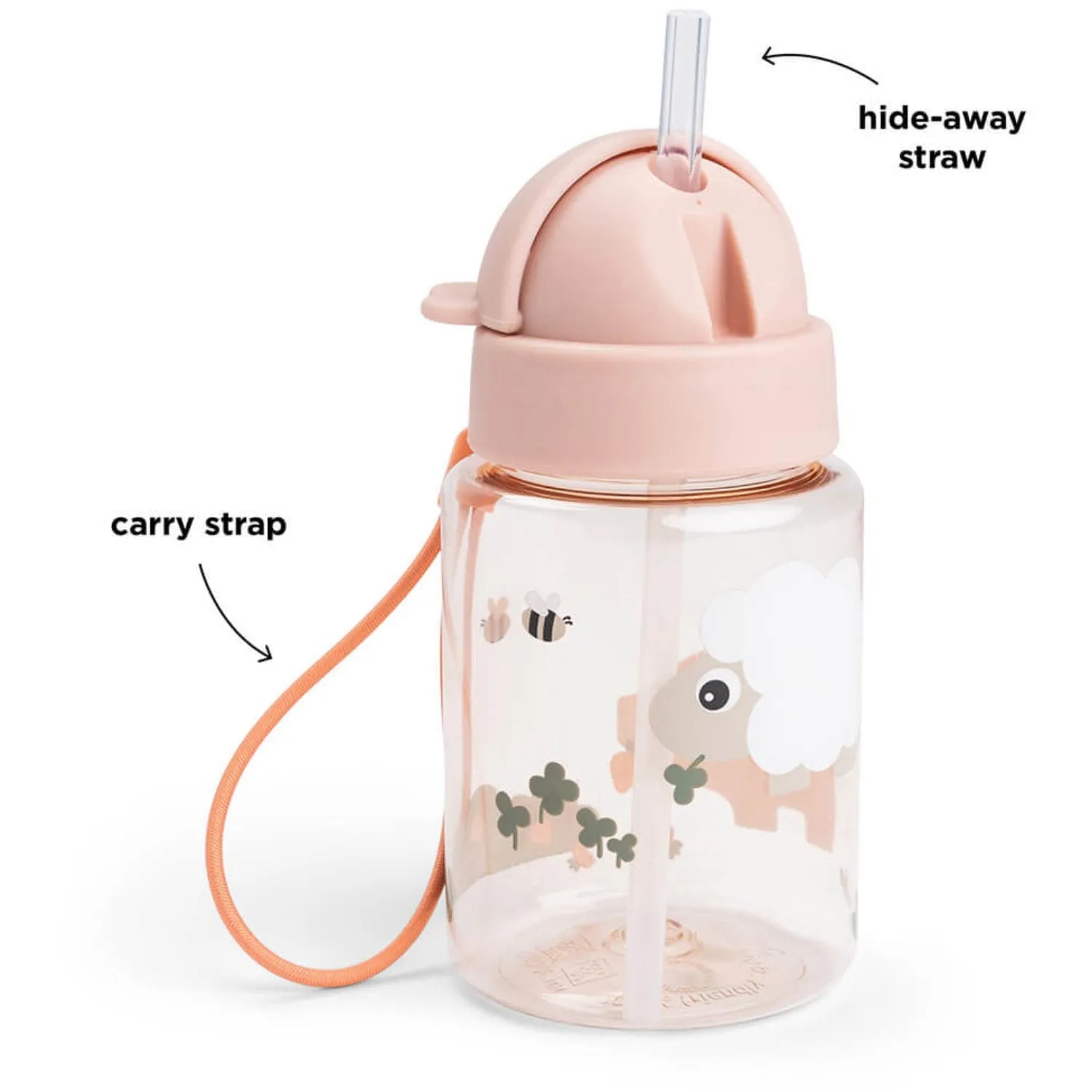 DonebyDeer Powder Water bottle w/straw Tiny farm
