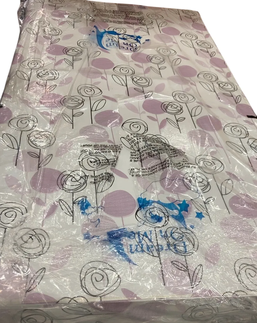 Dream On Me Joyful Blooms Breathable Foam Crib and Toddler Mattress, Rose Pink