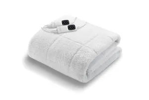 Dreamland 16698C  Scandi Sherpa Super King Bed Size Heated Underblanket with Dual Controls