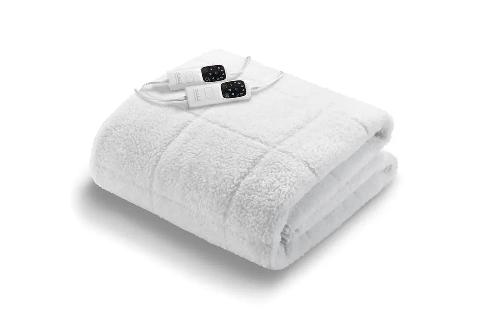 Dreamland 16698C  Scandi Sherpa Super King Bed Size Heated Underblanket with Dual Controls