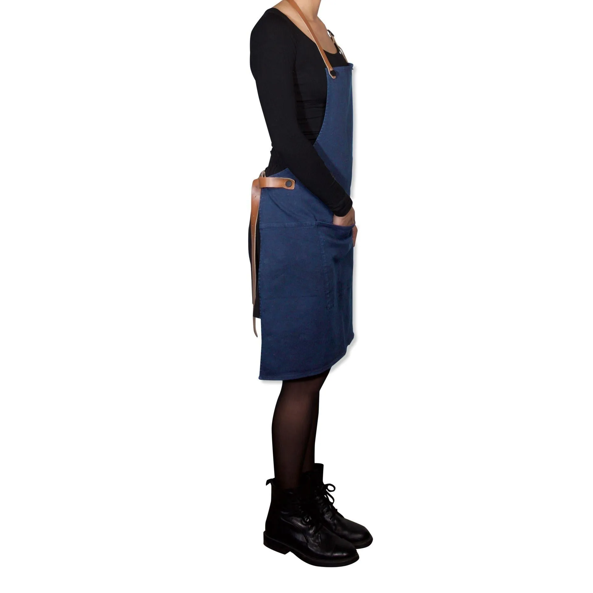 Dutchdeluxes Apron In Bbq Style, Dark Blue