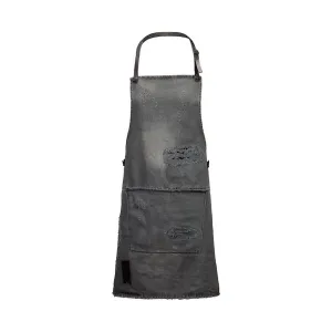 Dutchdeluxes Apron In Bbq Style Distressed Denim, Grey