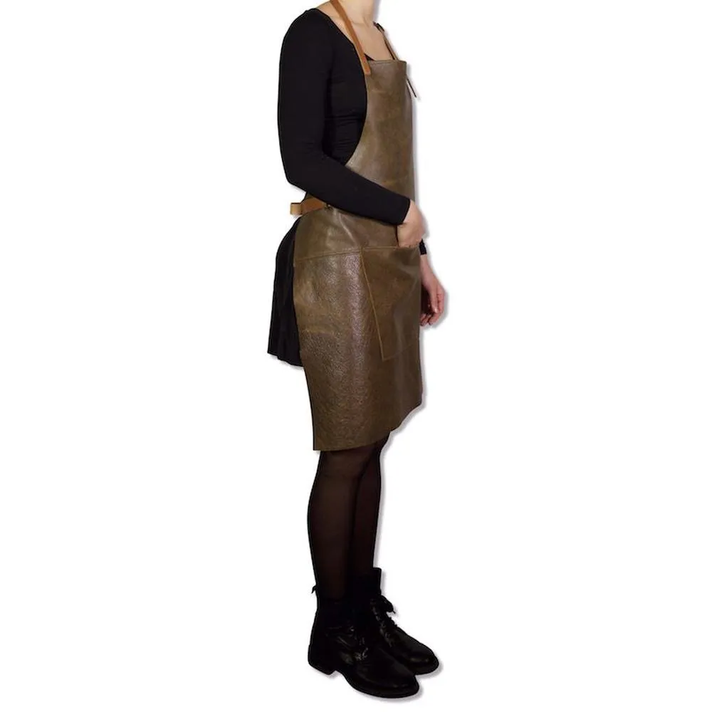 Dutchdeluxes Apron In Bbq Style, Vintage Brown