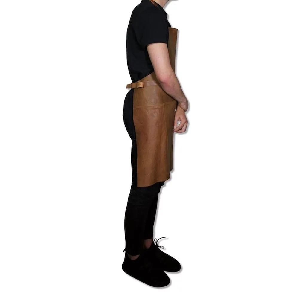 Dutchdeluxes Apron In Bbq Style, Vintage Cognac