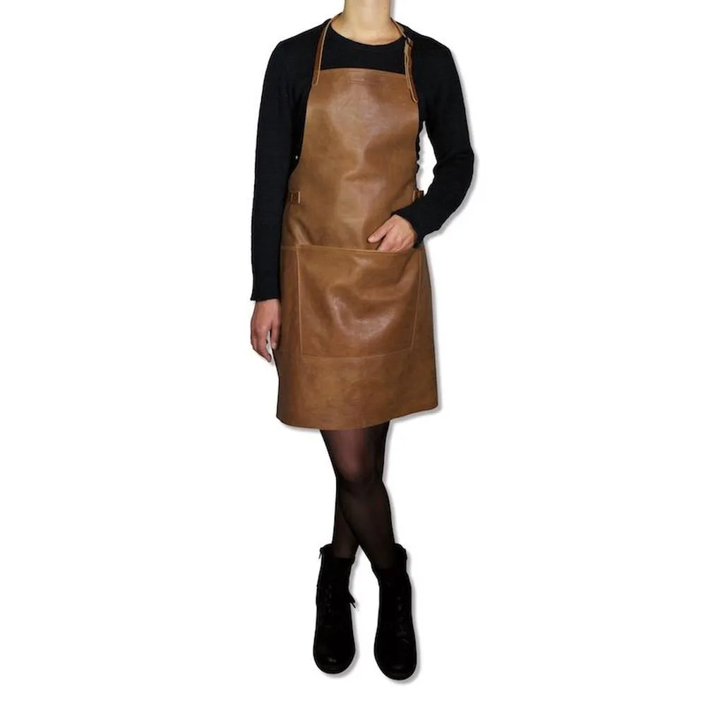 Dutchdeluxes Apron In Bbq Style, Vintage Cognac