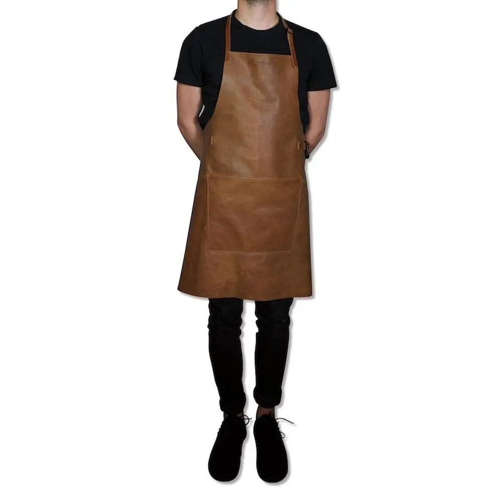 Dutchdeluxes Apron In Bbq Style, Vintage Cognac