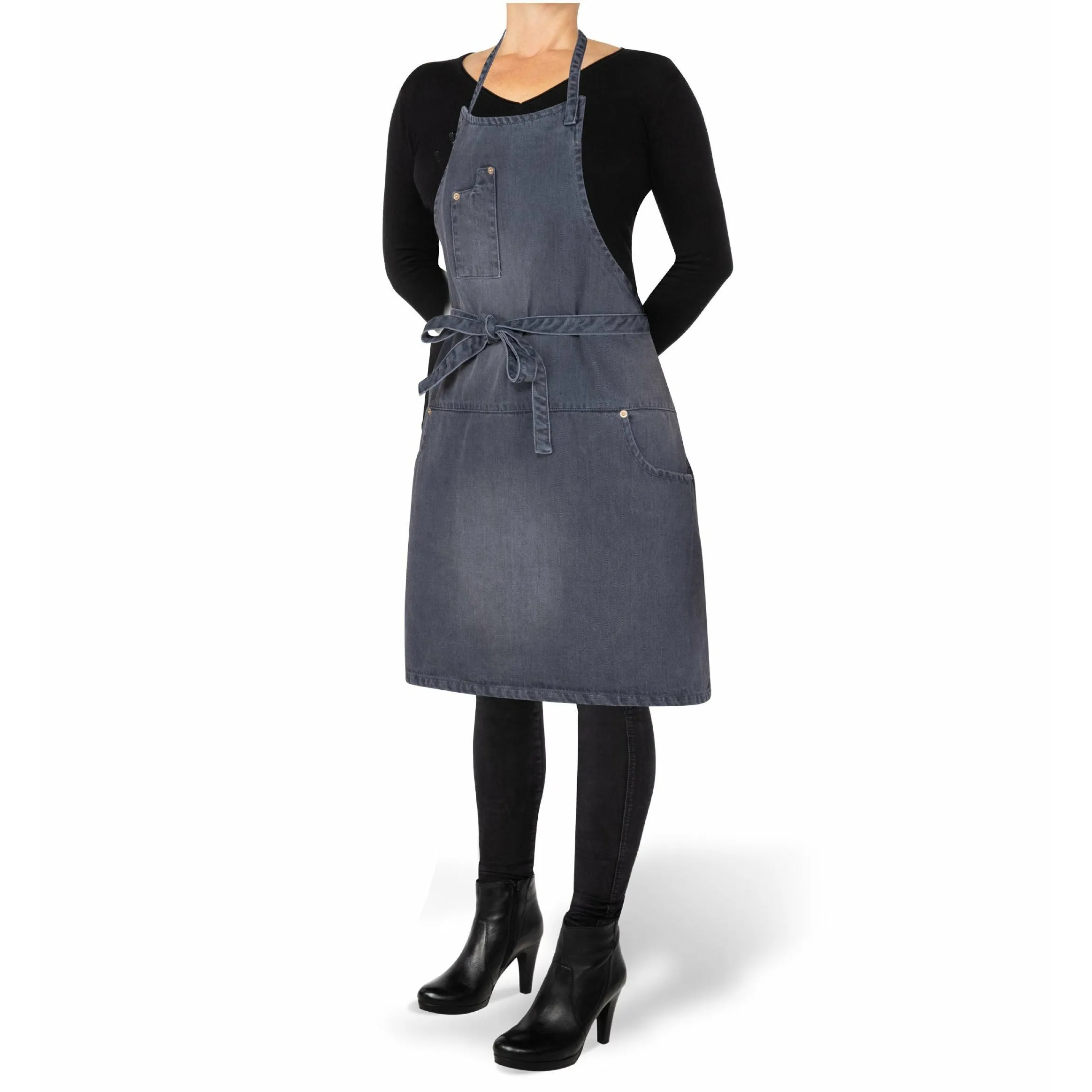 Dutchdeluxes Five Pocket Apron Slim Fit, Washed Grey