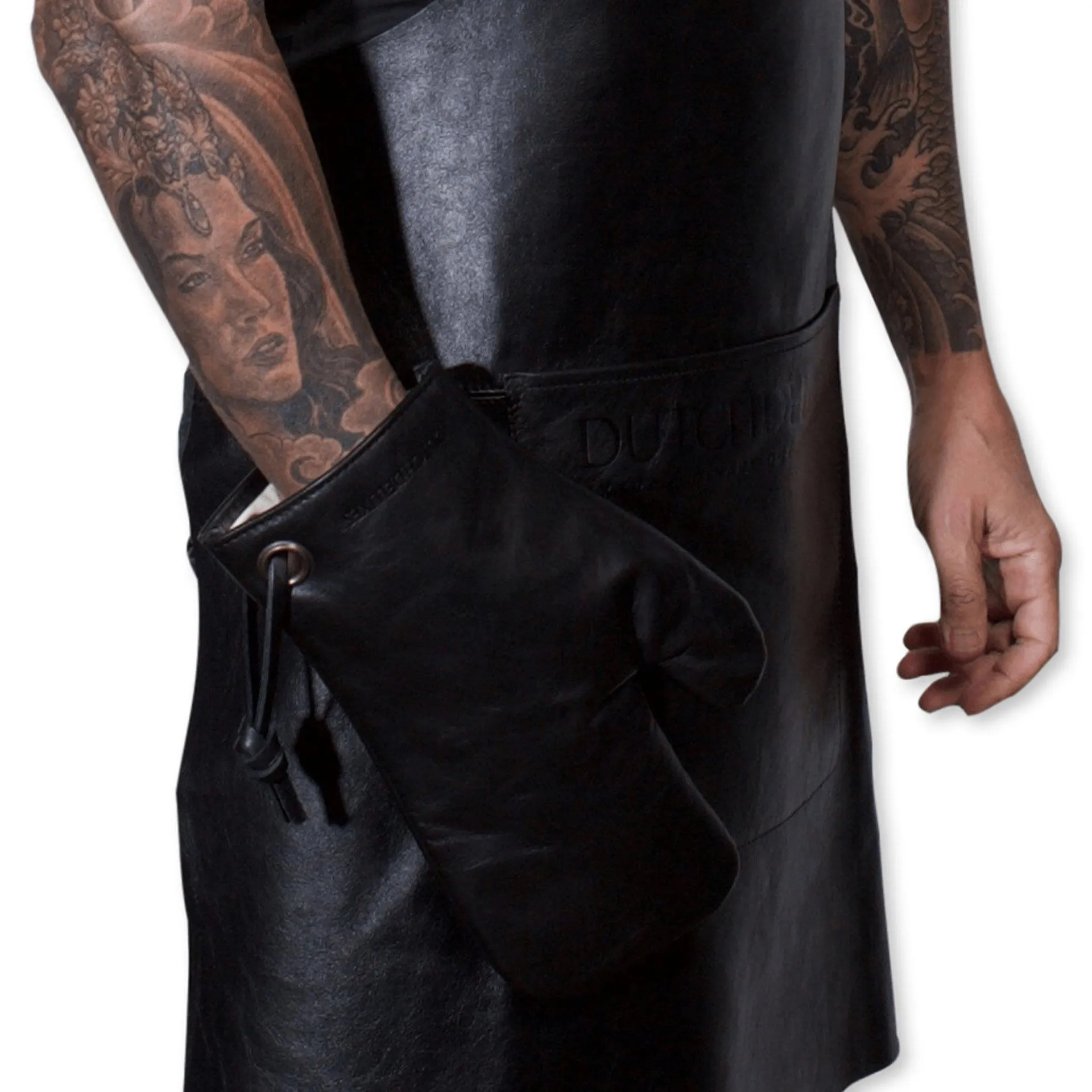Dutchdeluxes Pot Glove Classic Leather, Black