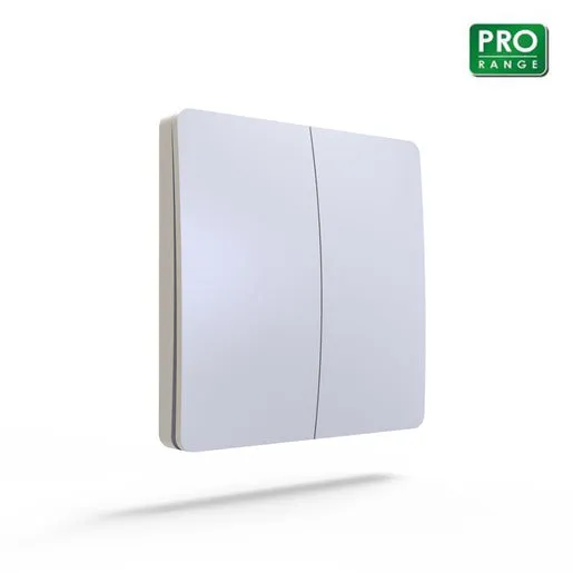 Ener-J 2Gang *PRO RANGE* Kinetic Dimmable Switch - White (WS1025)