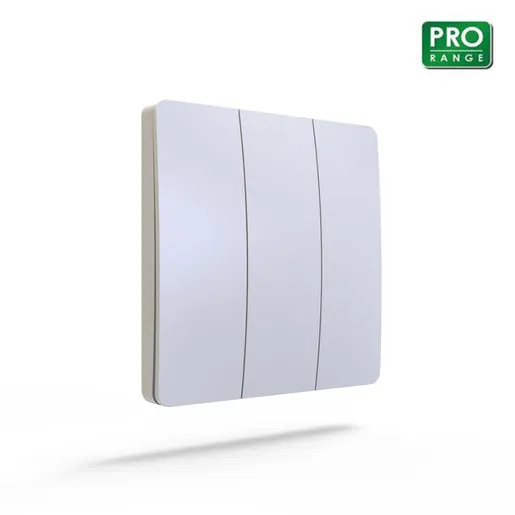 Ener-J 3Gang *PRO RANGE*  Kinetic Dimmable Switch - White