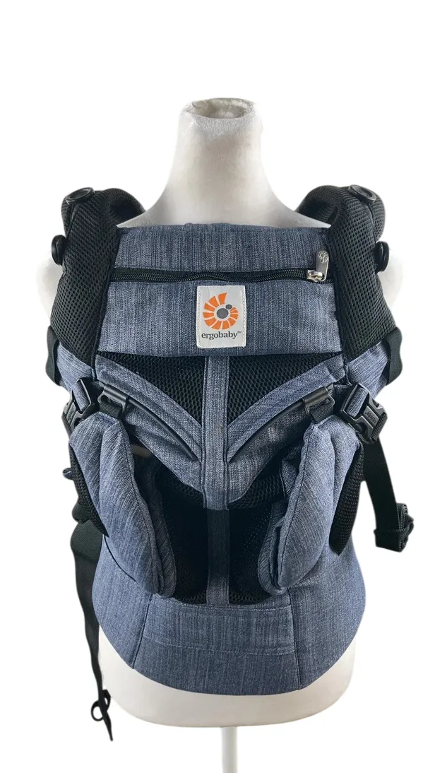 Ergobaby Omni 360 Cool Air Mesh Baby Carrier, Indigo Weave