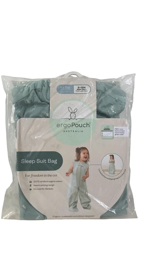 ErgoPouch Sleep Suit Bag .3 TOG, Sage, 3-12 months