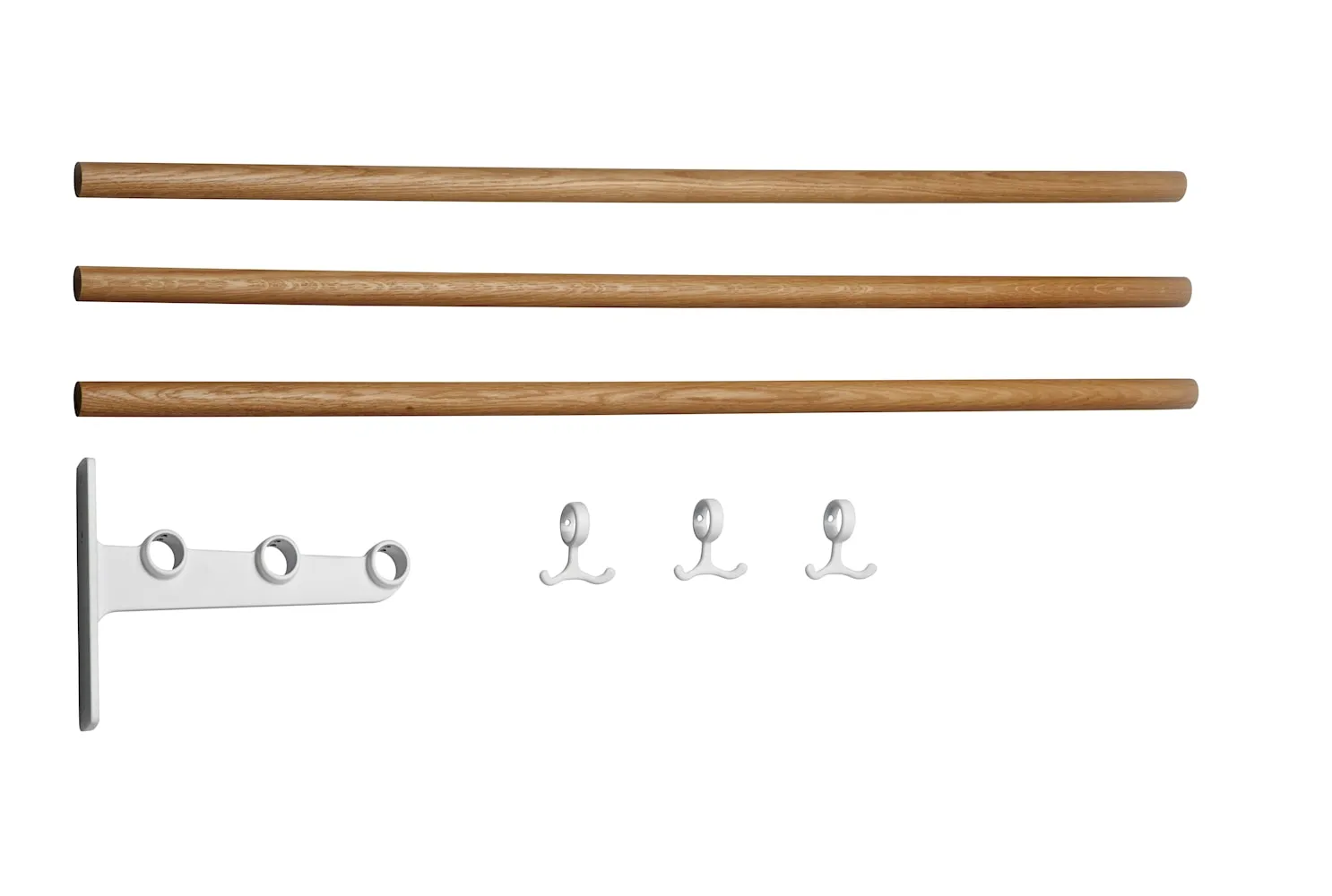 Essem Design Extension Part For Nostalgi Hat Shelf/Shoe Rack Oak/Aluminium, White