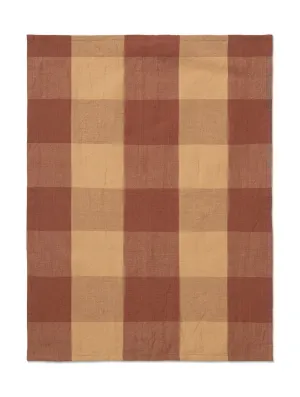 Ferm Living Hale Tea Towel, Peach/Spice Red