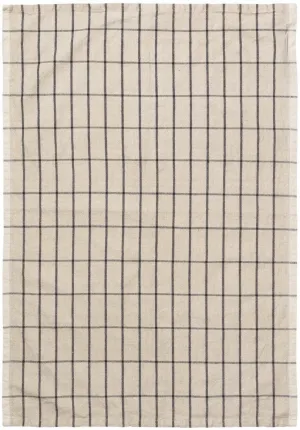 Ferm Living Hale Tea Towel, Sand Black