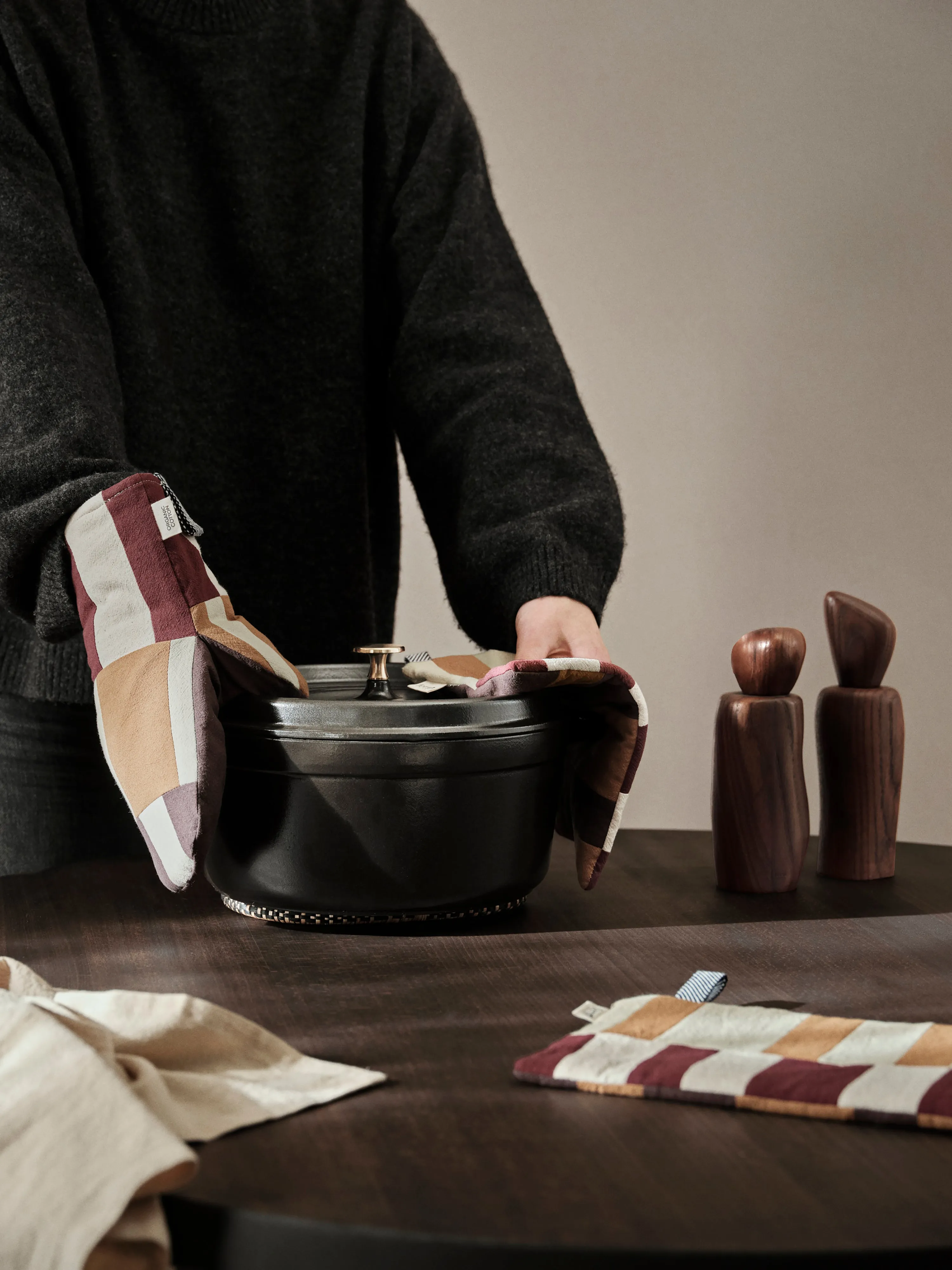 Ferm Living Section Pot Holder Set Of 2 Patchwork