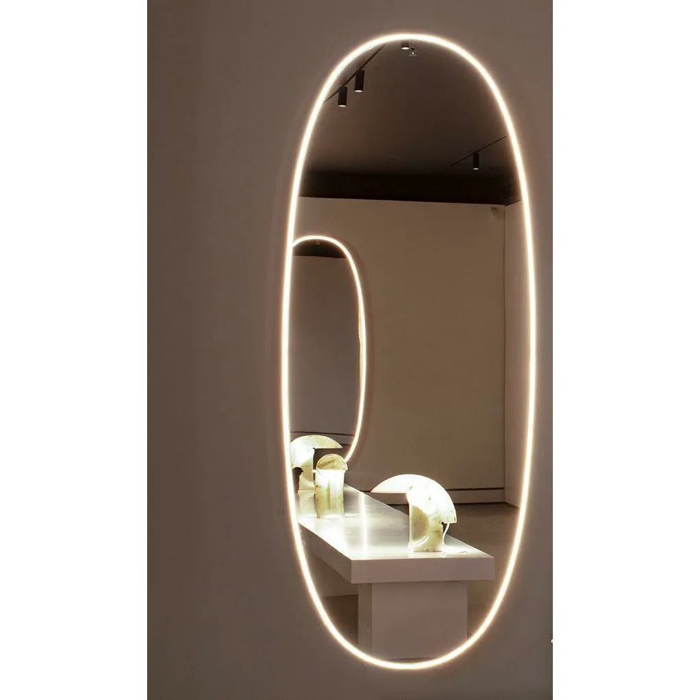 Flos La Plus Belle Mirror With Integrated Lighting, Brushed Copper