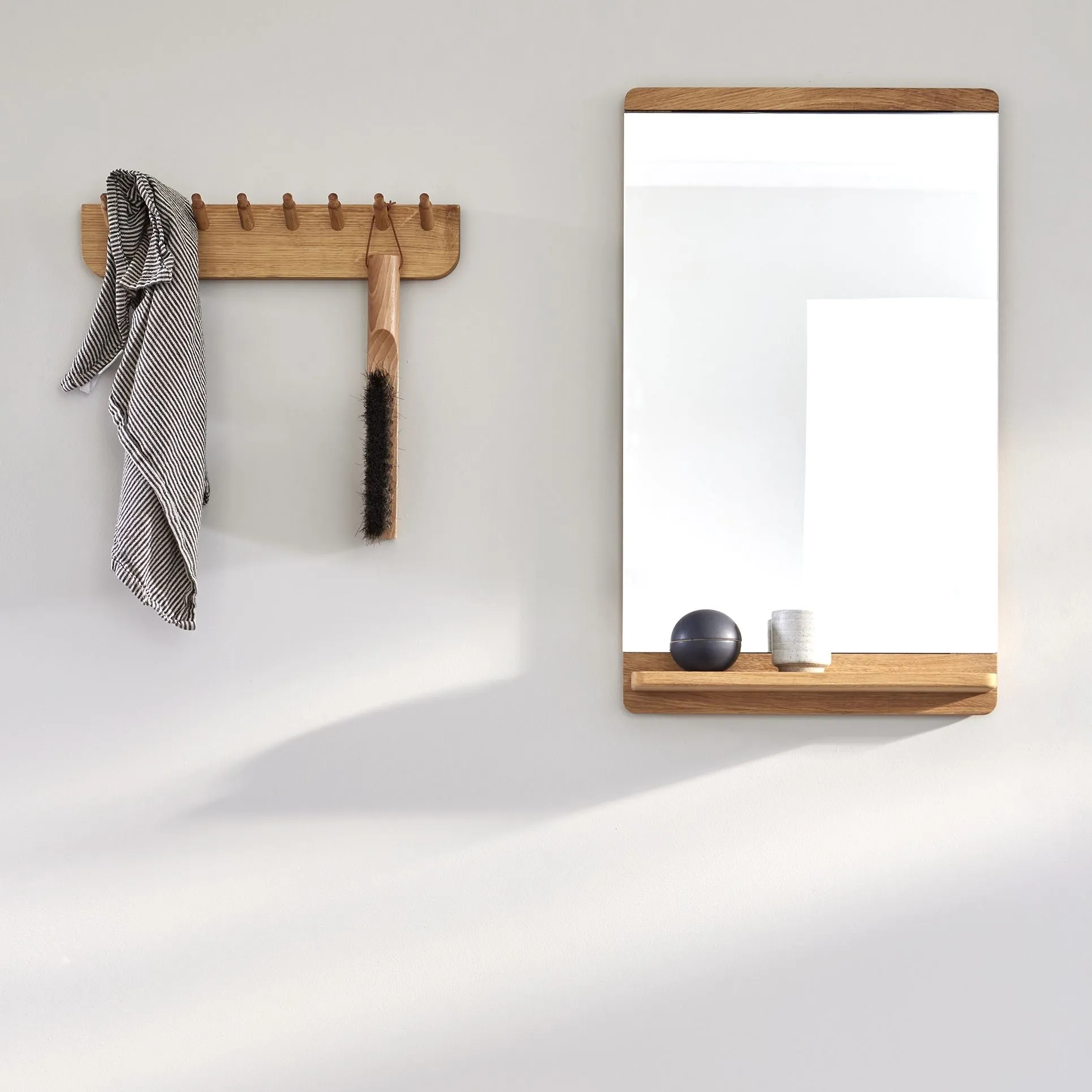 Form & Refine Rim Wall Mirror. Oak