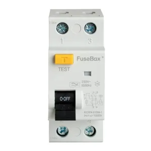 FuseBox Type A 25A 40mA Double Pole RCD