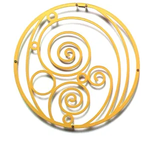 GOLD SPIRAL WALL ART