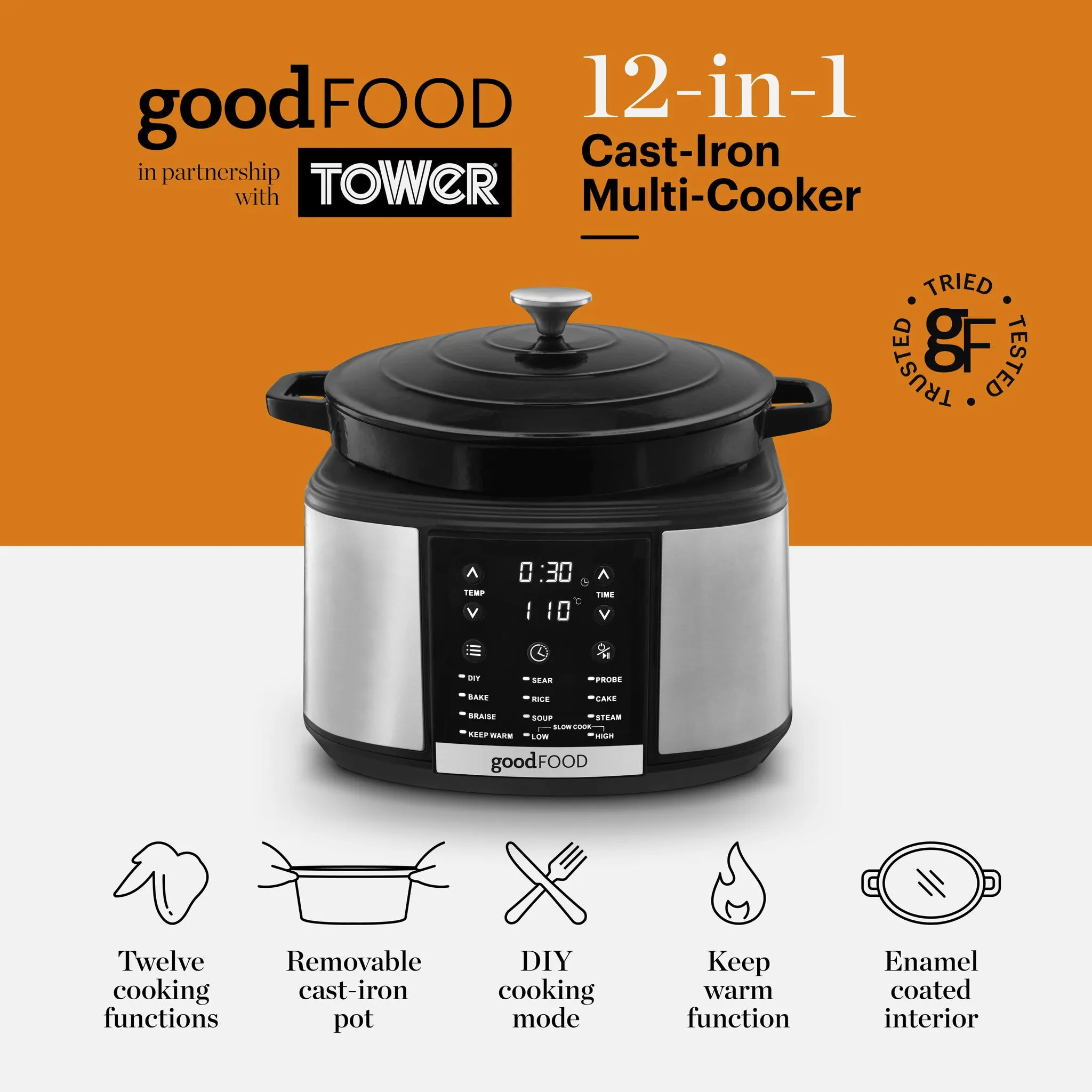 Good Food by Tower 12 in 1 Multi Cooker