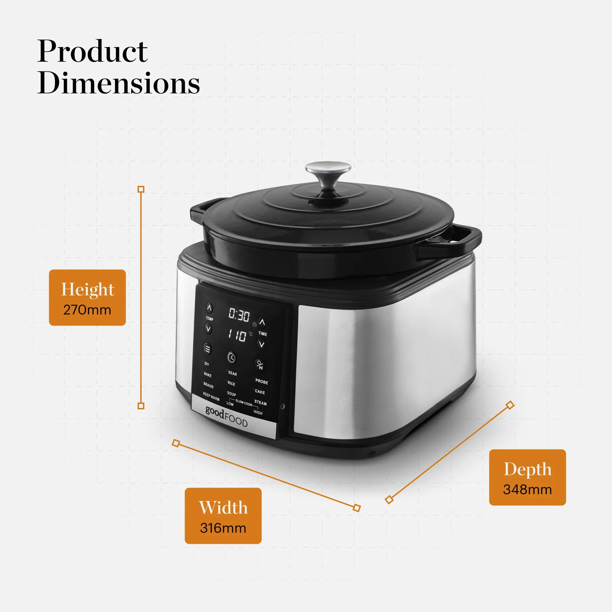 Good Food by Tower 12 in 1 Multi Cooker